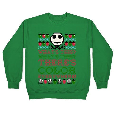 Skellington Ugly Sweater Crewneck Sweatshirt